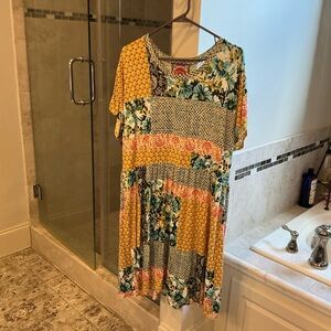 Johnny Was Multicolor Patchwork Dress